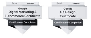 Google Digital Marketing & E-Commerce Certificate und Google UX Design Certificate